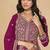 Purple georgette embroidered anarkali suit