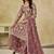 Onion pink net embroidered palazzo suit