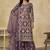 Lavender net embroidered palazzo suit