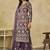 Lavender net embroidered palazzo suit