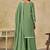 Parrot green chinon silk embroidered designer plazzo suit