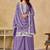 Lavender chinon silk embroidered palazzo suit