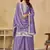 Lavender chinon silk embroidered palazzo suit