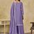 Lavender chinon silk embroidered palazzo suit