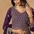 Purple georgette embroidered deigner palazzo suit
