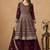 Maroon georgette embroidered deigner palazzo suit