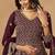 Maroon georgette embroidered deigner palazzo suit