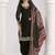 Black roman silk mirror work patiala suit