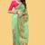 Sea Green Color Embroidered Organza Silk Saree