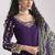 Violet roman silk mirror work patiala suit