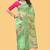 Sea Green Color Embroidered Organza Silk Saree