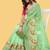 Sea Green Color Embroidered Organza Silk Saree