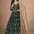 Green georgette embroidered anarkali werddind wear suit