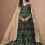 Green georgette embroidered anarkali werddind wear suit