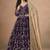 Purple georgette embroidered anarkali werddind wear suit
