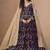 Purple georgette embroidered anarkali werddind wear suit