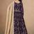 Purple georgette embroidered anarkali werddind wear suit