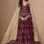 Maroon georgette embroidered anarkali werddind wear suit
