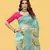 Sky Blue Color Embroidered Organza Silk Saree