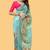 Sky Blue Color Embroidered Organza Silk Saree
