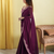 Elegant wine rangoli silk saree with intricate coding work