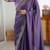 Elegant plum rangoli silk saree with intricate coding work