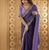 Elegant plum rangoli silk saree with intricate coding work
