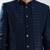 men navy blue indo-western suiting set with jacket & pants  wedding & festive wear
