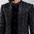 men velvet embroidered indo-western kurta set with black cotton lycra pant  wedding & festive wear