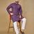 Lavender embroidered rayon straight kurta