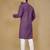 Lavender embroidered rayon straight kurta