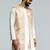 men peach brocade silk nehru jacket  jacquard pattern  tailored fit  wedding & festive wear