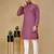 Purple embroidered rayon straight kurta