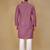 Purple embroidered rayon straight kurta
