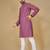 Purple embroidered rayon straight kurta