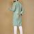 Sea green embroidered rayon straight kurta