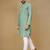 Sea green embroidered rayon straight kurta