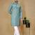Sky blue embroidered rayon straight kurta