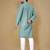 Sky blue embroidered rayon straight kurta
