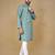 Sky blue embroidered rayon straight kurta