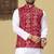 Red printed soft cotton straight koti kurta
