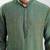 men mehendi green silk blend embroidered long kurta  wedding & festive wear