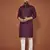 Purple embroidered cotton straight kurta