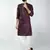 men silk blend embroidered kurta pyjama set with cream viscose pyjama  wedding & festive wear