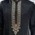men black silk embroidered kurta  wedding & festive wear