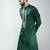 men bottle green silk embroidered kurta  wedding & festive wear