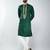 men embroidered kurta pyjama set with cream satin pyjama  wedding & festive wear