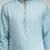 men aqua cotton blend jacquard embroidered long kurta  wedding & festive wear
