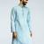 men aqua cotton blend jacquard embroidered long kurta  wedding & festive wear