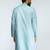 men aqua cotton blend jacquard embroidered long kurta  wedding & festive wear